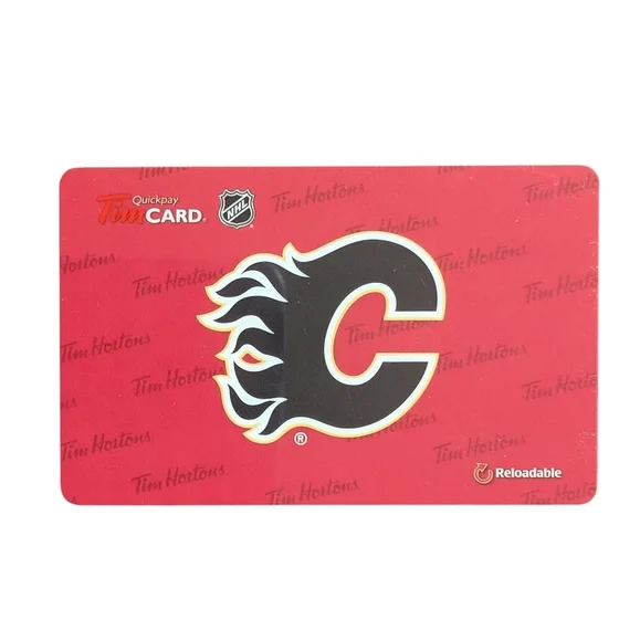 Tim Hortons Gift Card Calgary Flames NHL Collectible Display Card Zero Balance - Picture 1 of 2